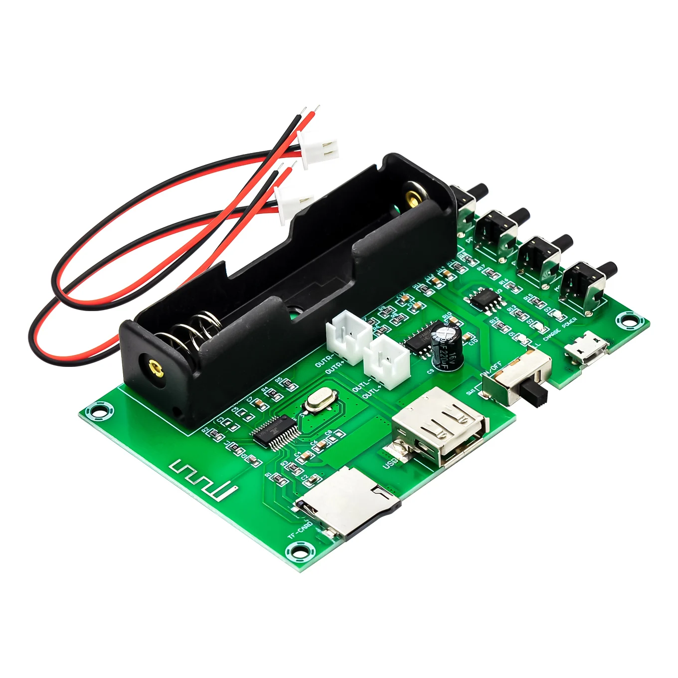 XH-A150 PAM8403 Bluetooth Amplifier audio Board 5W*2 Lithium Battery Singing Machine USB TF-Card Dual Channel Mini Speaker DIY