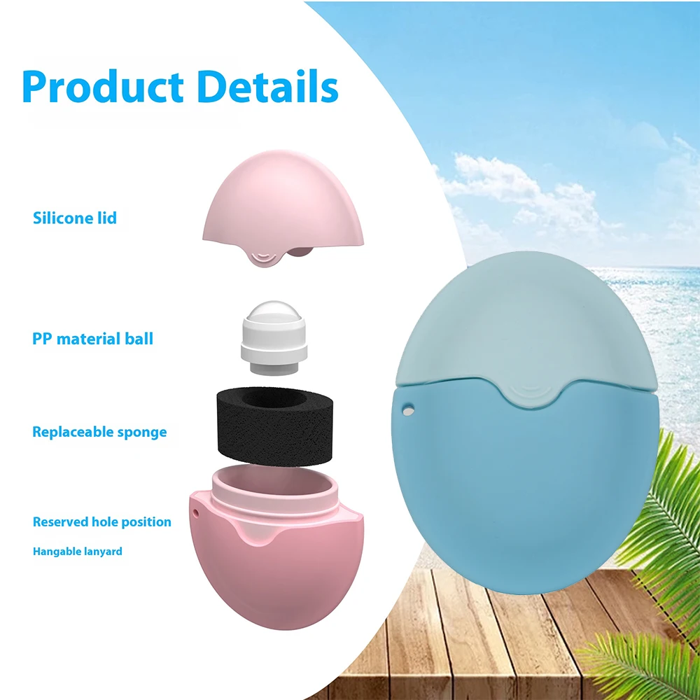 Silicone Sunscreen Applicator Roller Sponge Sub-bottling Portable Repeatable Filling Use Makeup Outdoor Travel Body Care Tools