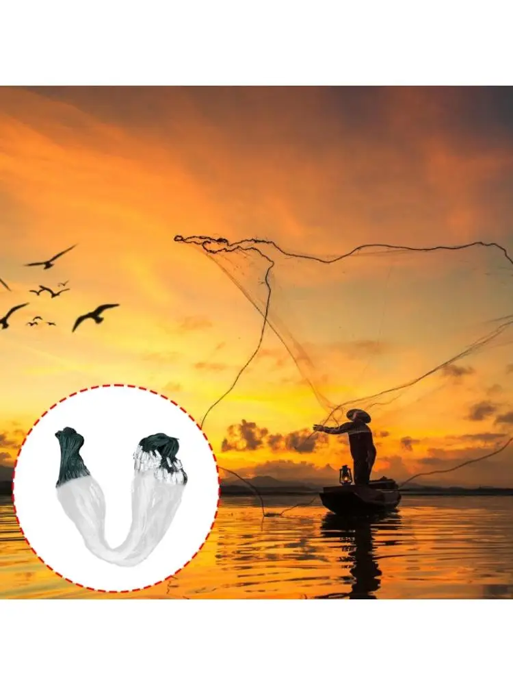 

10 шт., портативная рыболовная сеть, литая клетка для рыбы, легкая броска, прочная рыболовная сеть нахлыстом