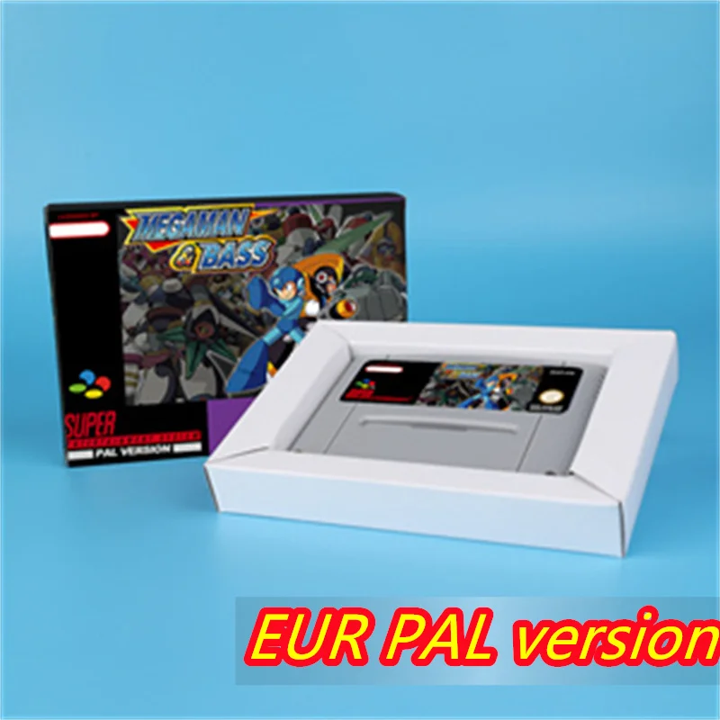 for Mega Man & Bass 16bit game card for EUR PAL version SNES video game console