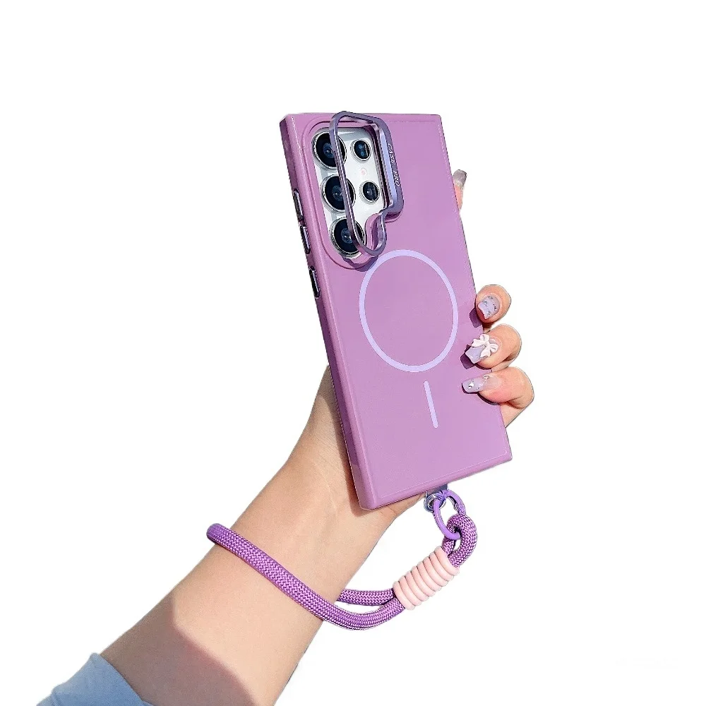 

The Magnetic Lens Holder Is Suitable for Samsung S22 23 24 25 Plus Ultra Fe Edge Lifting Rope Wireless Charging Protection Case