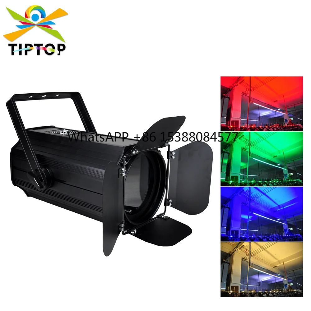 Luz LED de enfoque Pa 200W RGBW color mezclado Tianxin COB cuenta de luz carcasa de aluminio fundido luz de escenario silenciosa