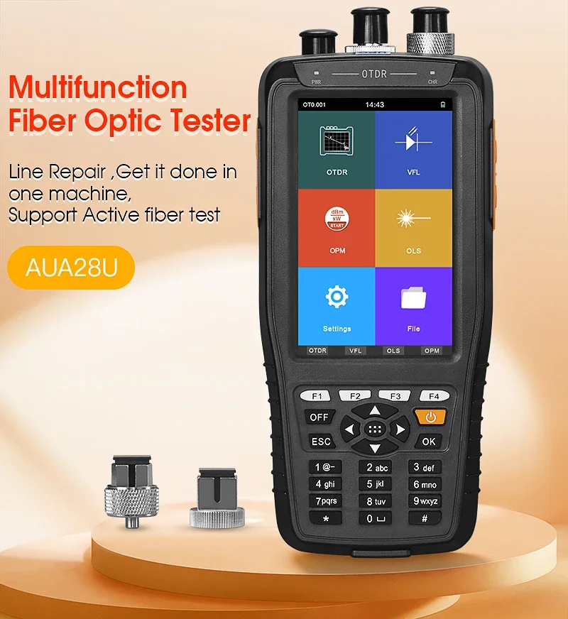 COMPTYCO AUA28U Mini 60KM Fiber Optic OTDR Optical Fiber Reflectometer Built in VFL with FC SC Touch