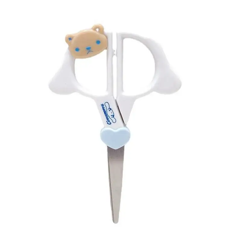 Kawaii sanrio olá kitty minha melodia kuromi tesoura doméstica portátil de aço inoxidável cortador de papel bonito papelaria