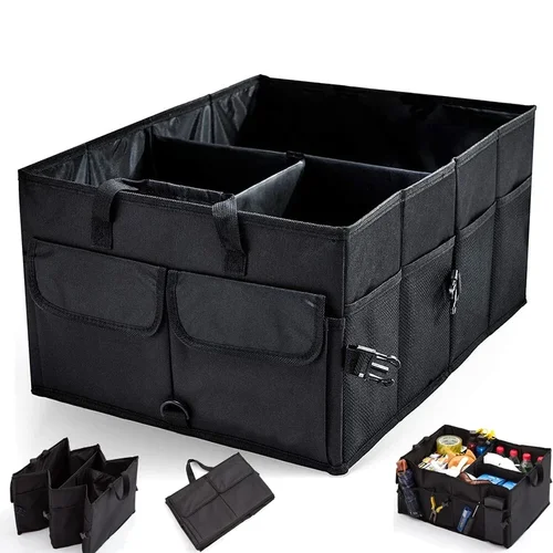 Imagen 2 del producto Caja de almacenamiento plegable de gran capacidad para coche, estuche de carga para maletero, soporte para herramientas de reparación, organizador automático, accesorios automotrices universales