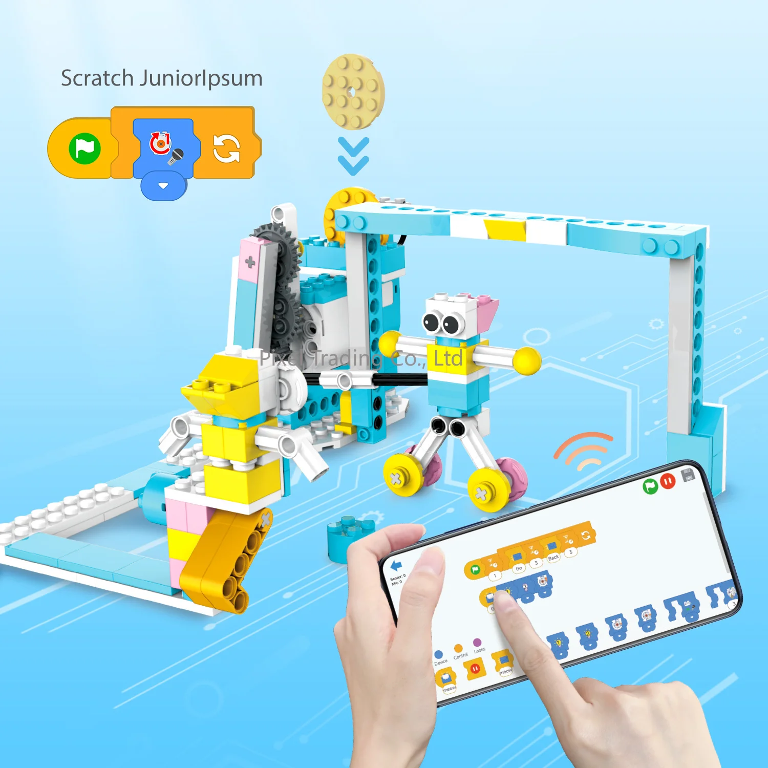 2026 Hot Sell 1209 Makerzoid Smart Premium Kit 200 in 1 Scratch Junior Programming Learning Kit for Kids 6+