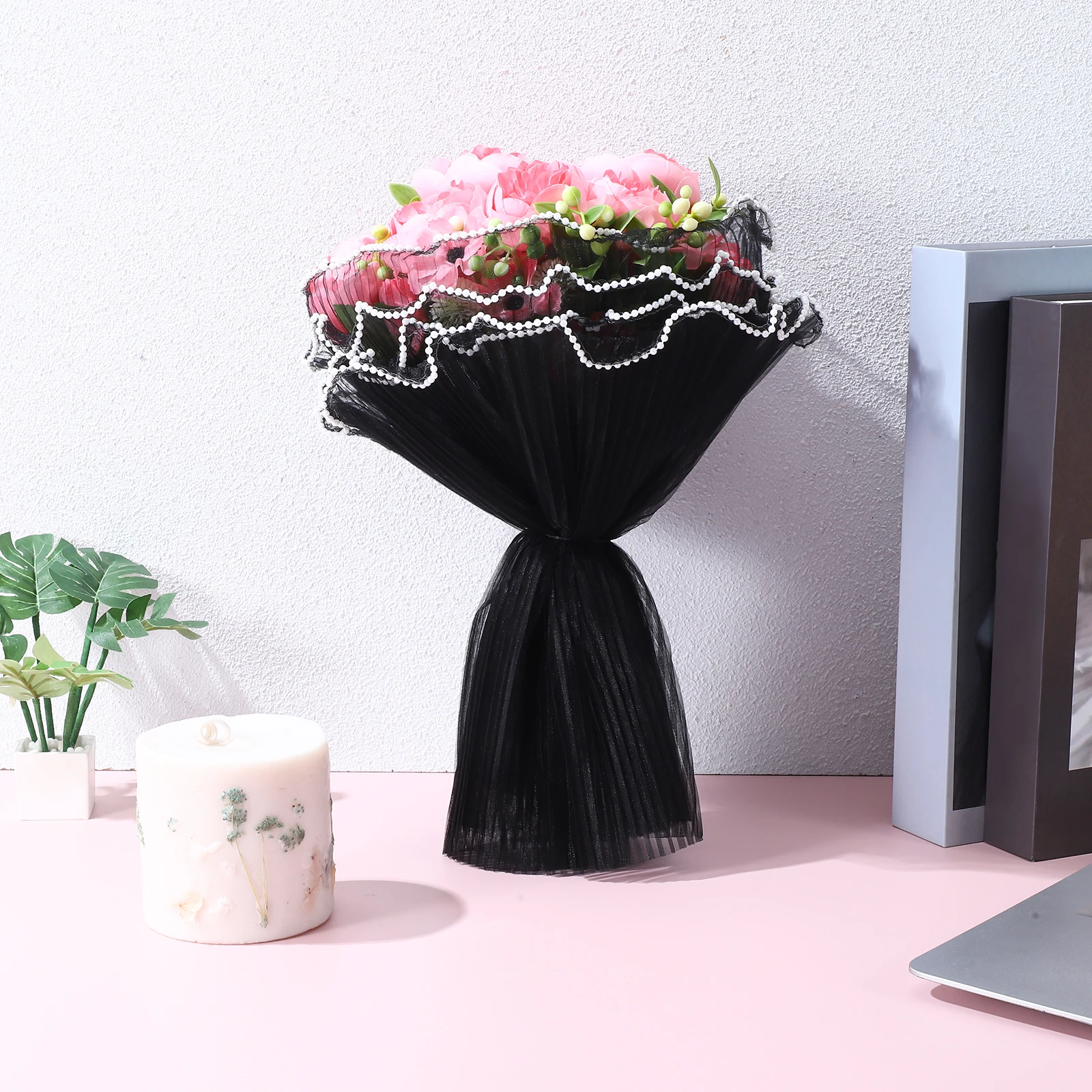 

6 Pcs Decors Flower Packaging Lining Wrapper Bouquet Wrapping Yarn Gift Packing Decorative