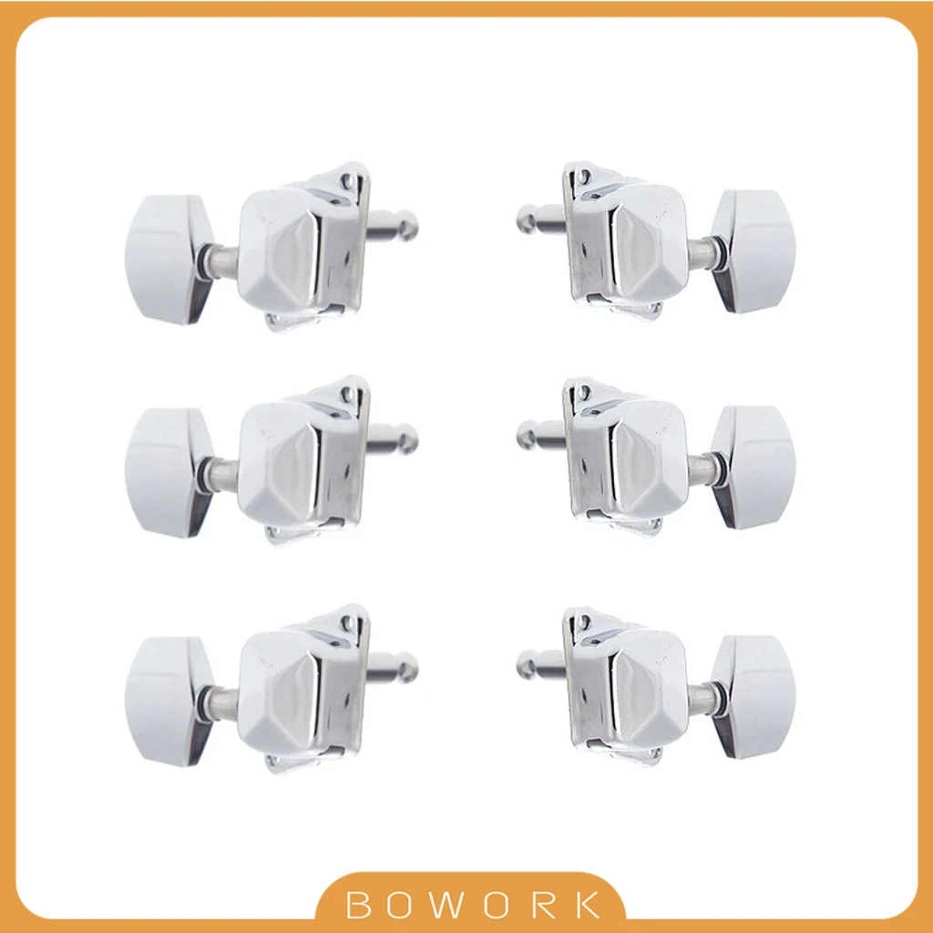 

6 PCS Guitar String Tuning Pegs Tuner Semi-Closed Tuner Machine Heads For Electric Guitar Folk Acoustic Guitar Tuning Pegs 3L 3R