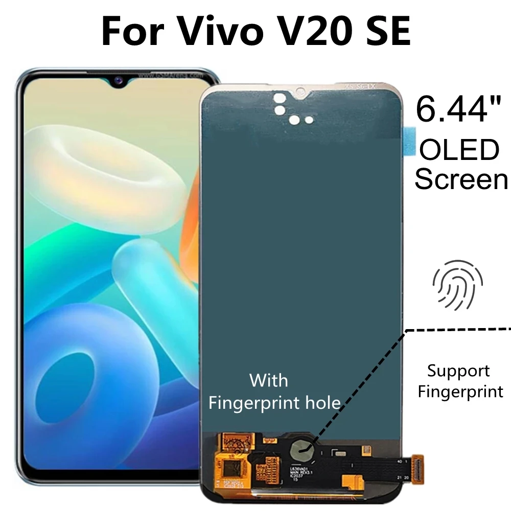 OLED Lcd For VIVO V20SE Y70 Y73S Display Touch Screen For VIVO S6 S7E V20 SE V2022 V2023 New Accessory Replacement with Tools