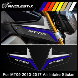 AnoleStix Reflective Motorcycle Logo Set Air Inlet Emblem Decals For YAMAHA MT09 MT-09 2013 2014 2015 2016 2017