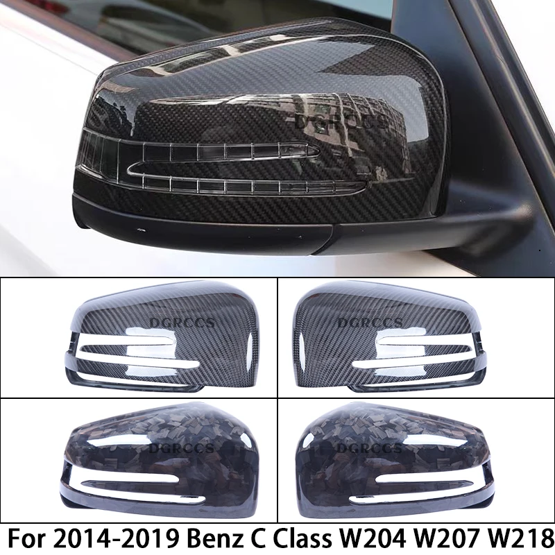 

For Mercedes Benz C-Class W204/E-Class W207/CLS W218 Carbon fiber mirror shell refit Rearview mirror Forged carbon 2014-2019