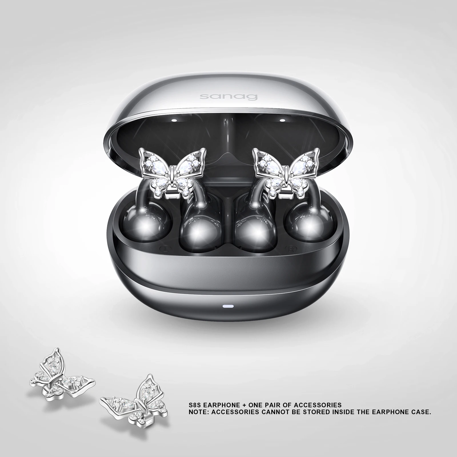 Sanag S8S AI Open Ear Clip-on-Kopfhörer, HiFi, verlustfreie Klangqualität, KI-Übersetzung, kabellose Bluetooth-Kopfhörer, Panorama-Sound 3