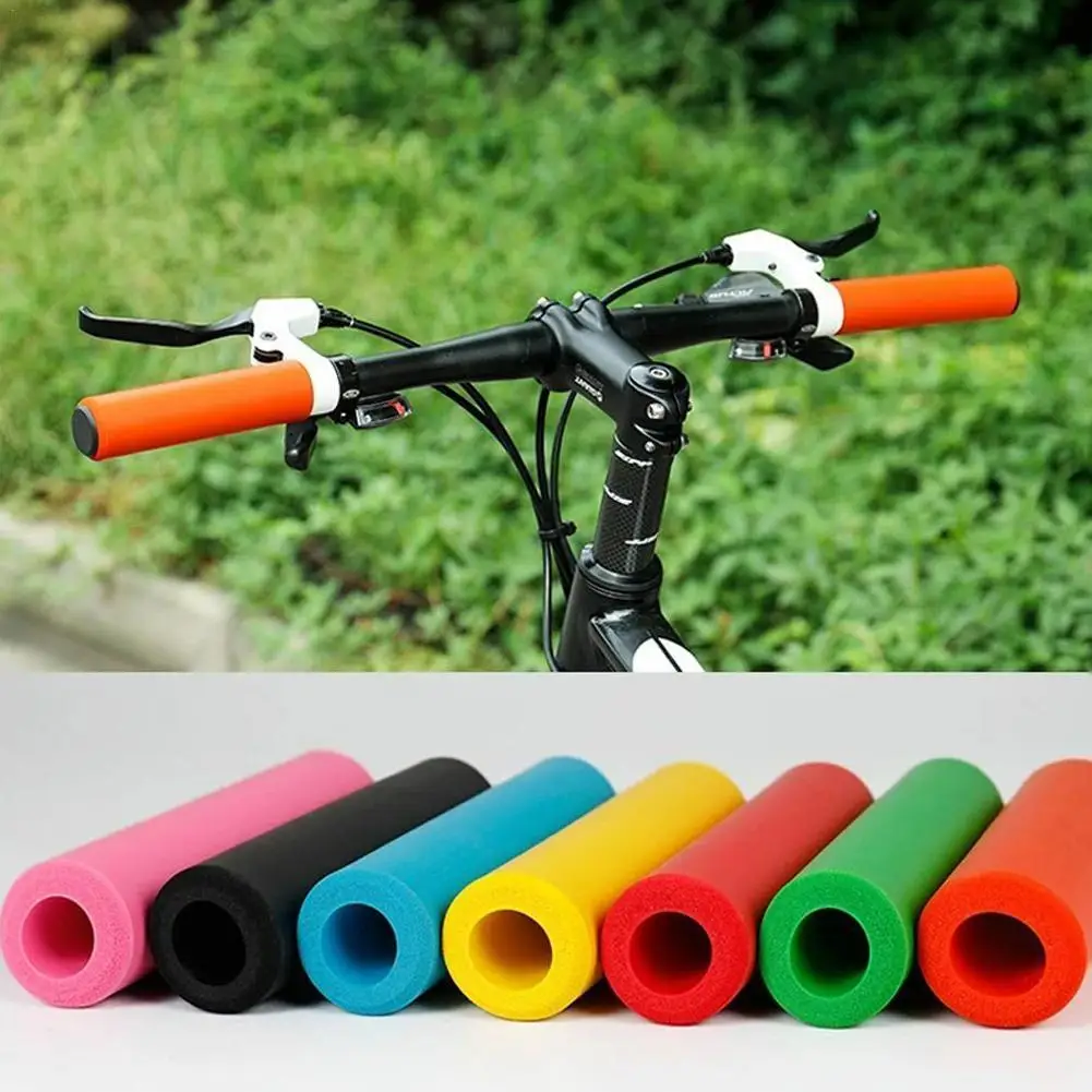 

1Pair Bicycle Handle Bar MTB Soft Foam Silicone Sponge Handle Bar Grips Anti-skid Handlebar Cover Bike Bicycle Accessories