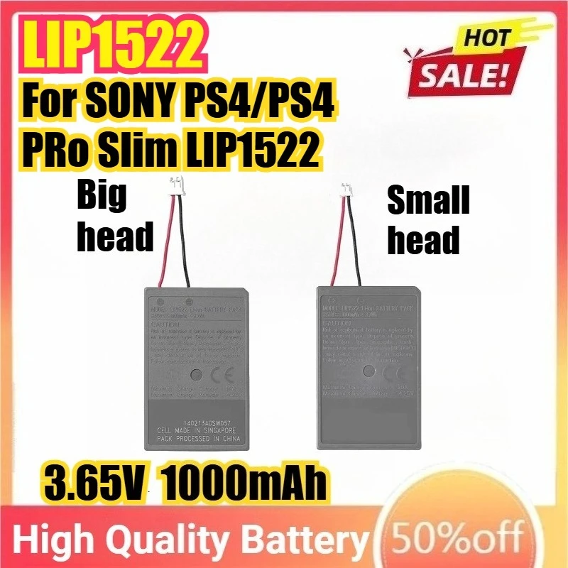

Rechargeable Battery For SONY PS4/PS4 PRo Slim LIP1522 Dualshock 4 V1 V2 Wireless Controller Playstation GamePad 3.65V 1000mAh