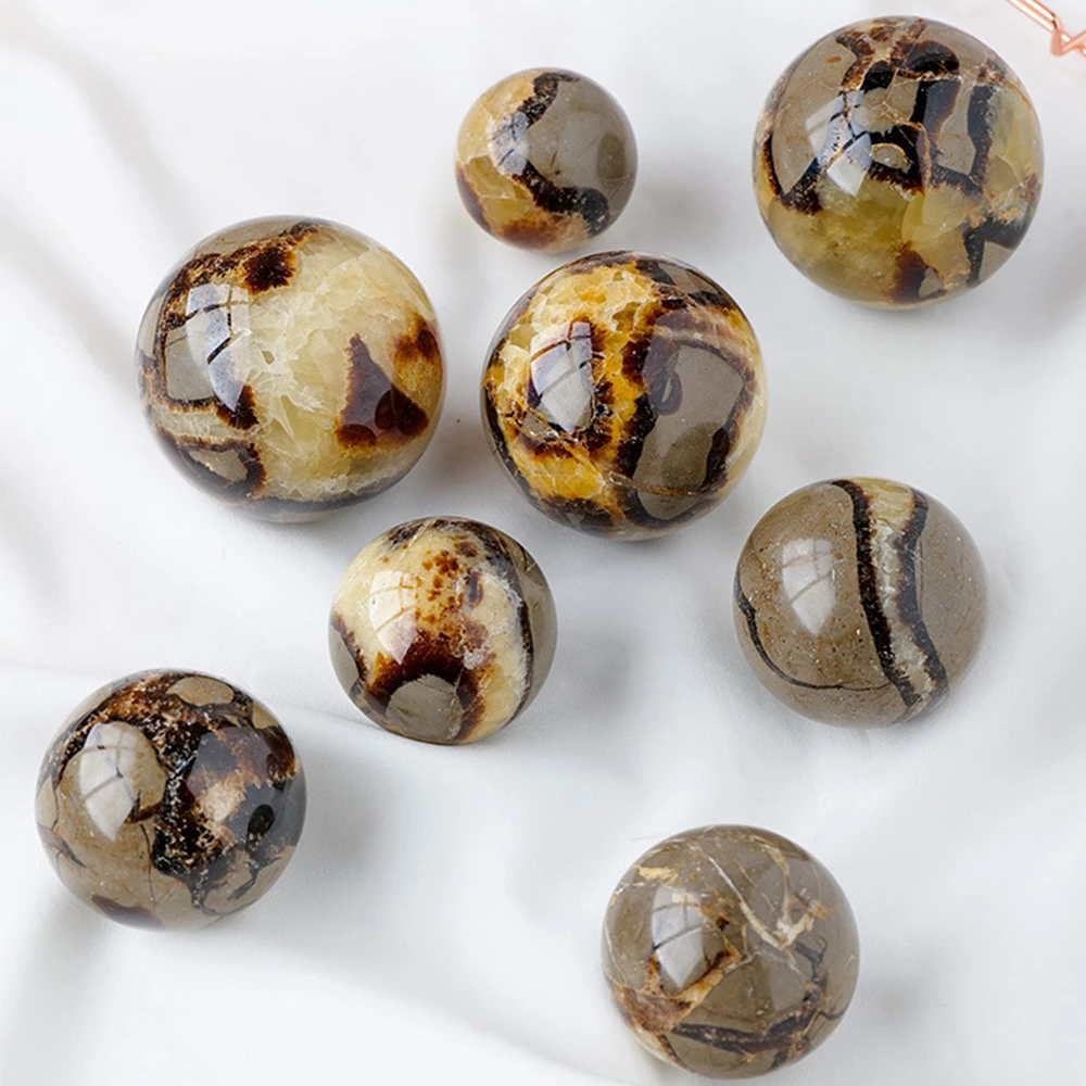 Septarium Ball Natural Septarian Sphere Dragon Stone Healing Crystal Ball Collectible Fengshui Home Decor Ornaments