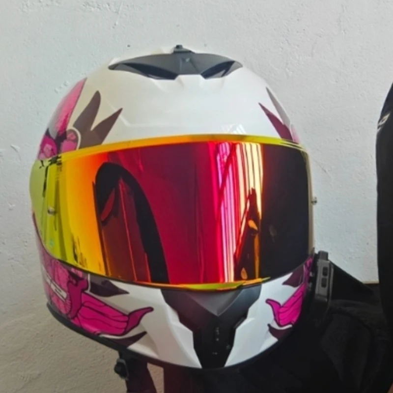 Full Face Helmet Lens for FF820 RAPID III, Curved PC Front Panel for Daily Use with Side Mount Hole Design and Road Care
