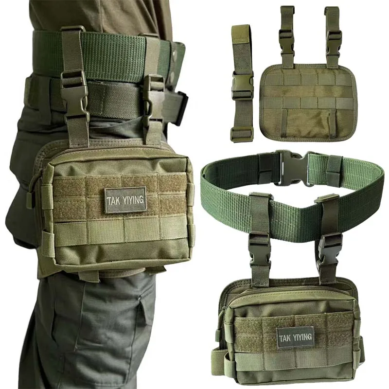 

Fandao Tactical Molle Modular Leg Plate Set Leggings Leg Hook Tool Kit Edc Accessory Bag For Outdoor Hunting Paintball Shooting