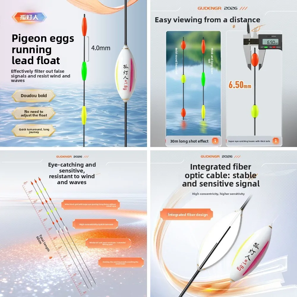 

5 Pack Extra Bright Bead Float with Groove for Long Casting Fishing, Heavy Duty Self-Standing Carp Float with Clear Visible Tail
