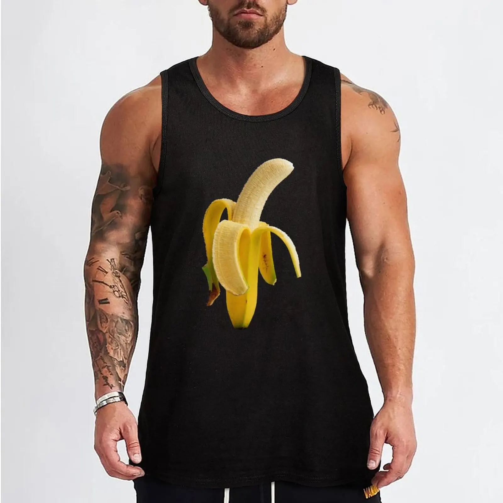 banana Tank Top t-shirts for men Gym clothes cotton t-shirts man T-shirts men