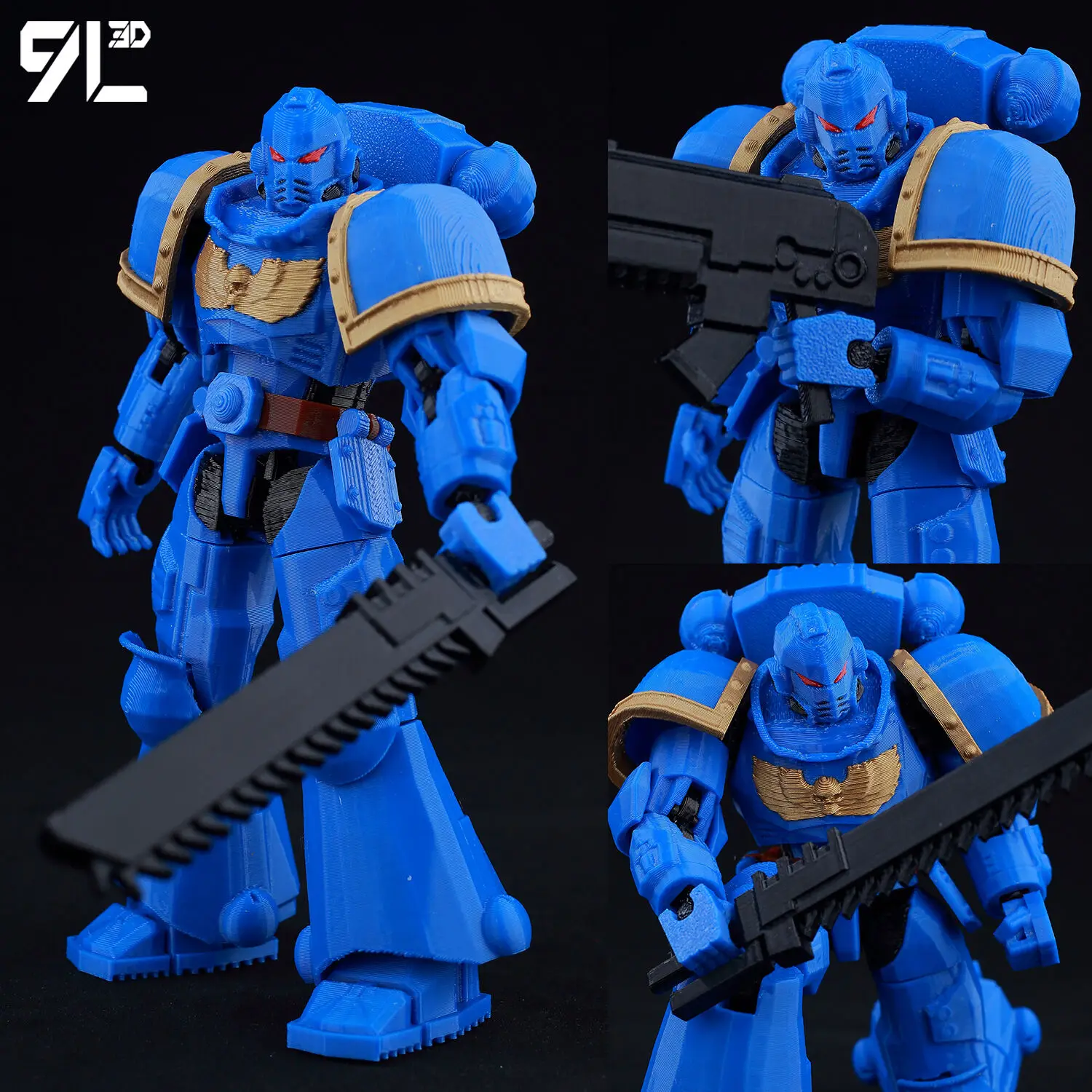 9L3D Printed Warhammer 40K Space Marine Lucky Dummy 13 Movable Shapeshift Action Figures Mannequin Toys for Collectors