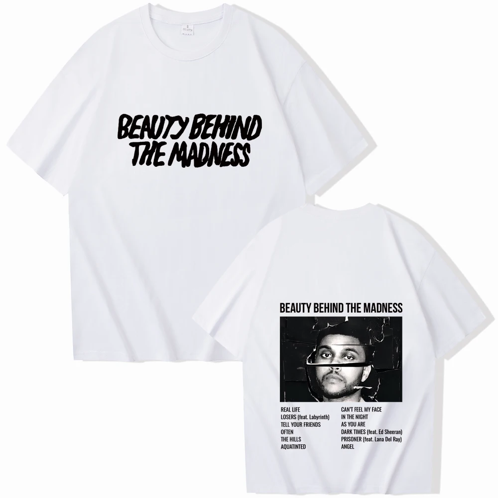 The Weeknd Beauty Behind The Madness 2024 O-neck Music Fans Gift T-shirt Regular Oversized Printing Summer Casual Unisex