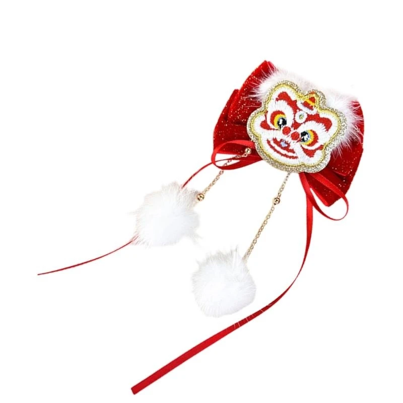 

Spring Festival Dragon Hair Clip for Girl Child Hanfu Costume Duckbills Clip 15UB