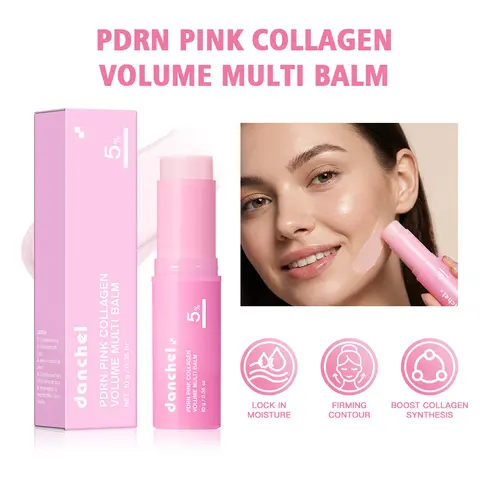 2pcs PDRN Pink Collagen Balm Stick Firming Deep Hydration Moisturization Collagen Radiant Portable Stick Plump Eye Neck