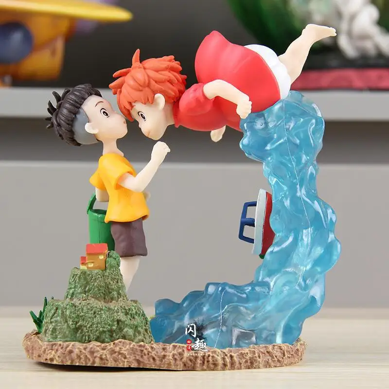 15cm Ponyo On The Cliff Figure Ponyo Sousky Seagal Figure Pvc Gk Statue Anime Action Figurine Model Doll Collection Toy Kid Gift