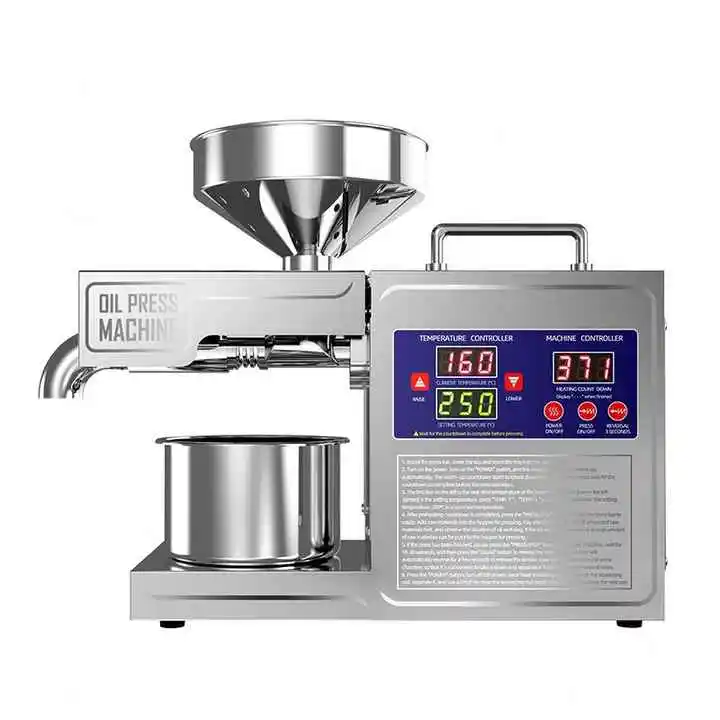 

Oil Press Machine 820W 3-5KG Per Hours B03S Household Temperature Control Peanut Sesame Sunflower Seeds Extraction