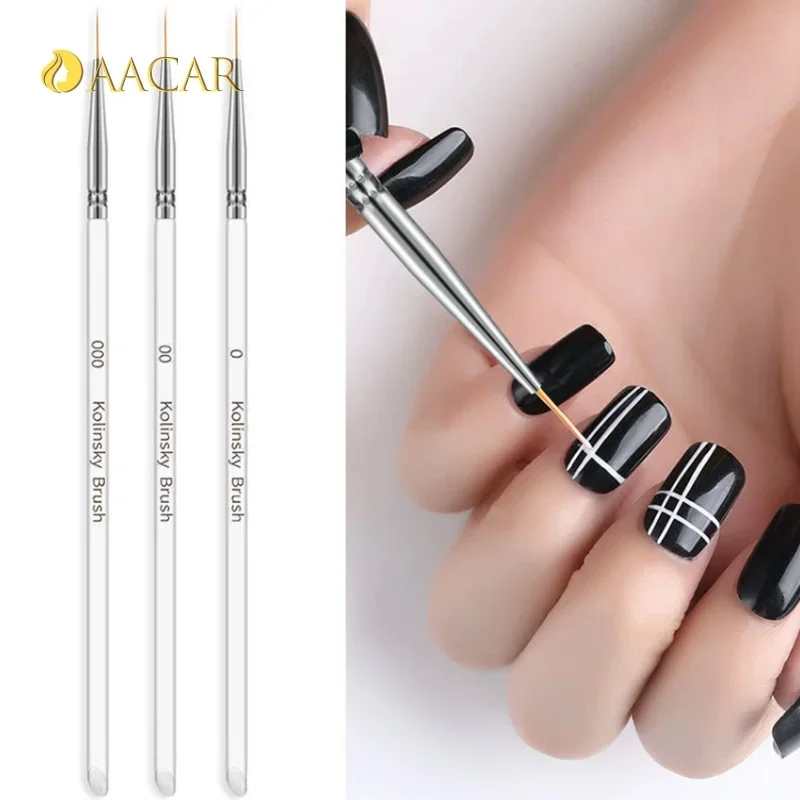 DIY Nail Art Liner Pinsel Set French Line Stripes Schnitzpinsel UV Gel Malerei Maniküre Werkzeugset für den professionellen und privaten Gebrauch