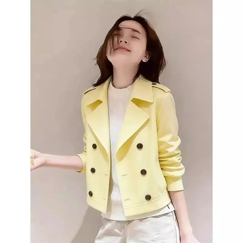 Women's Short Jacket 2026 Spring Autumn Lapel High-grade Short Ladies Coat Unique Beautiful Temperament Female Outerwear
