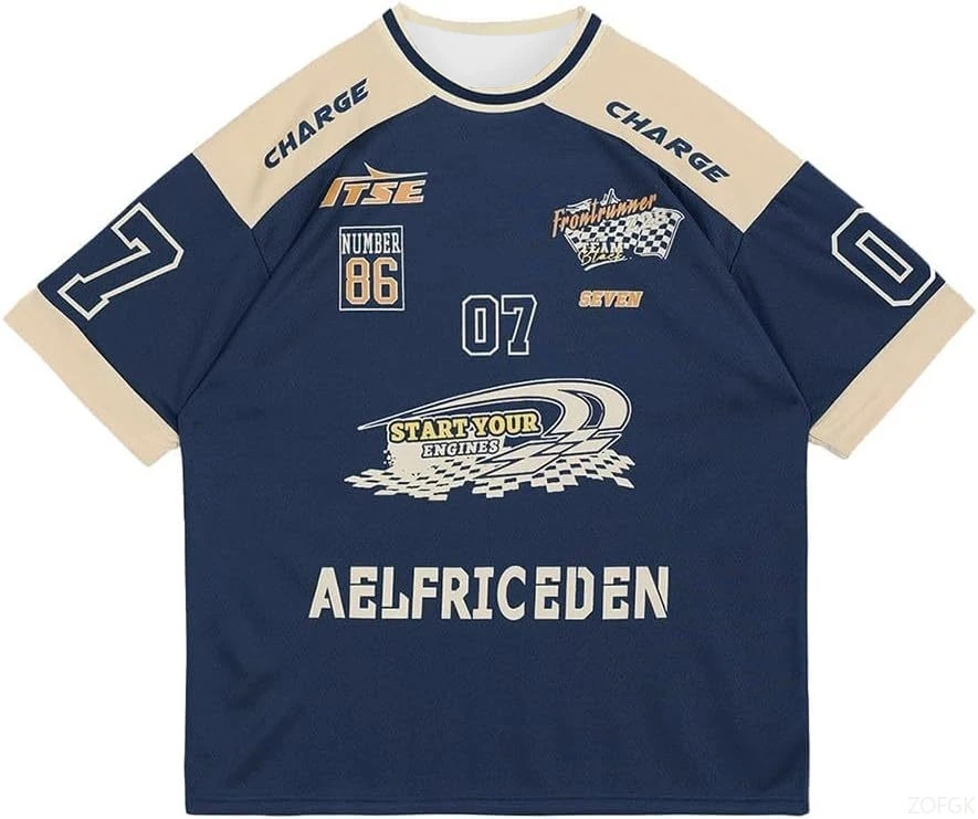 Aelfric Eden 90s المتضخم تي شيرت رجل جرافيك جيرسي مطبوعة عادية تيز الشارع الشهير خمر الصيف تي شيرت #5