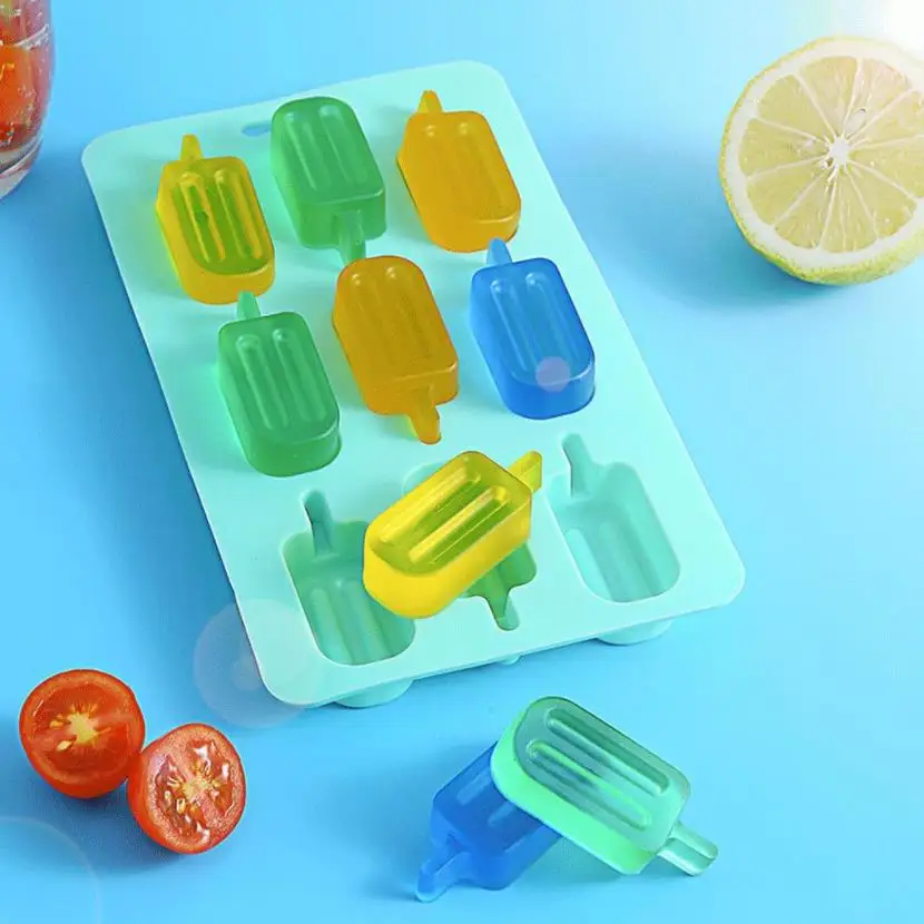 50pcs Silicone Popsicle Mold Ice Cube Mold Ice Bar Creative Ice Tray Mold Home Kitchen Accessories ni98