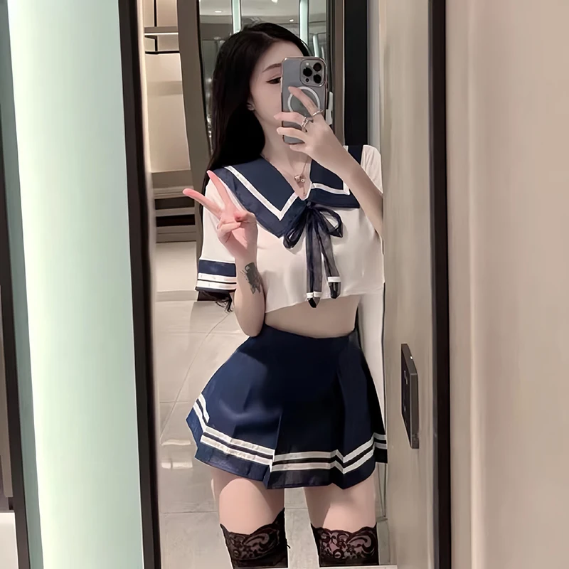 Sexy underwear bed hot hot student set jk uniform seductive sailor dress flirty pajamas robe