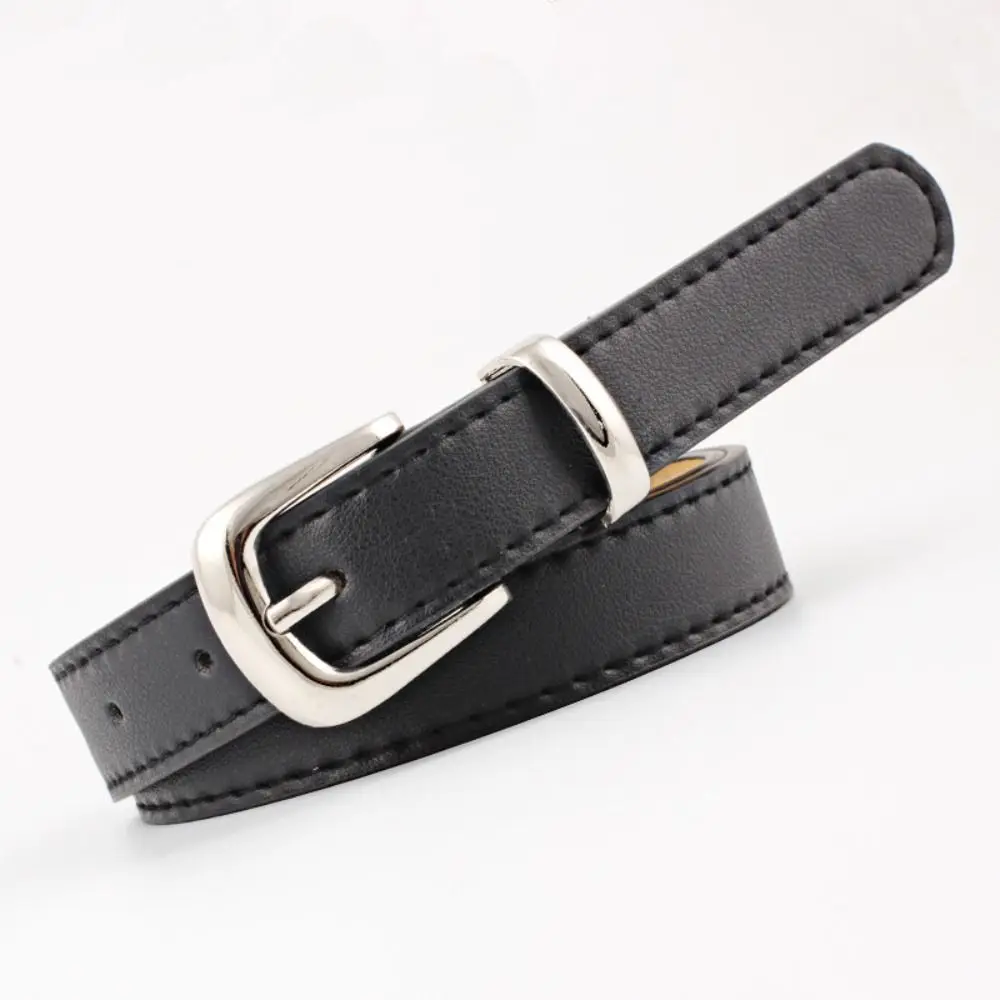 Simple Women's PU Leather Belt Versatile Fashion Metal Buckle Belt Trendy Waistband