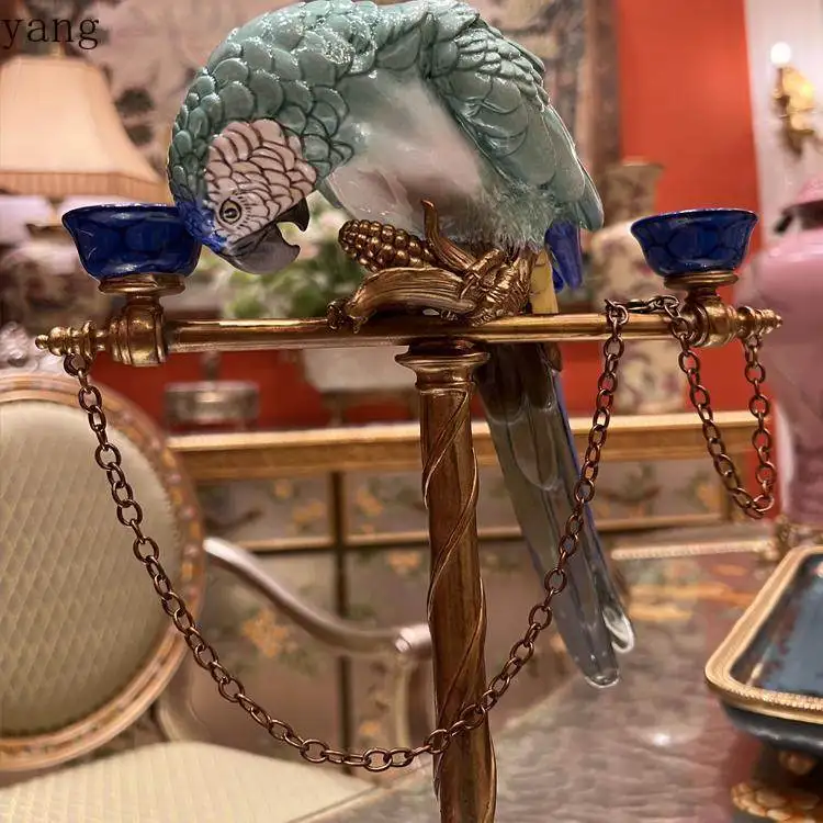 CX ceramic with copper high-end exquisite bird desktop ornament
