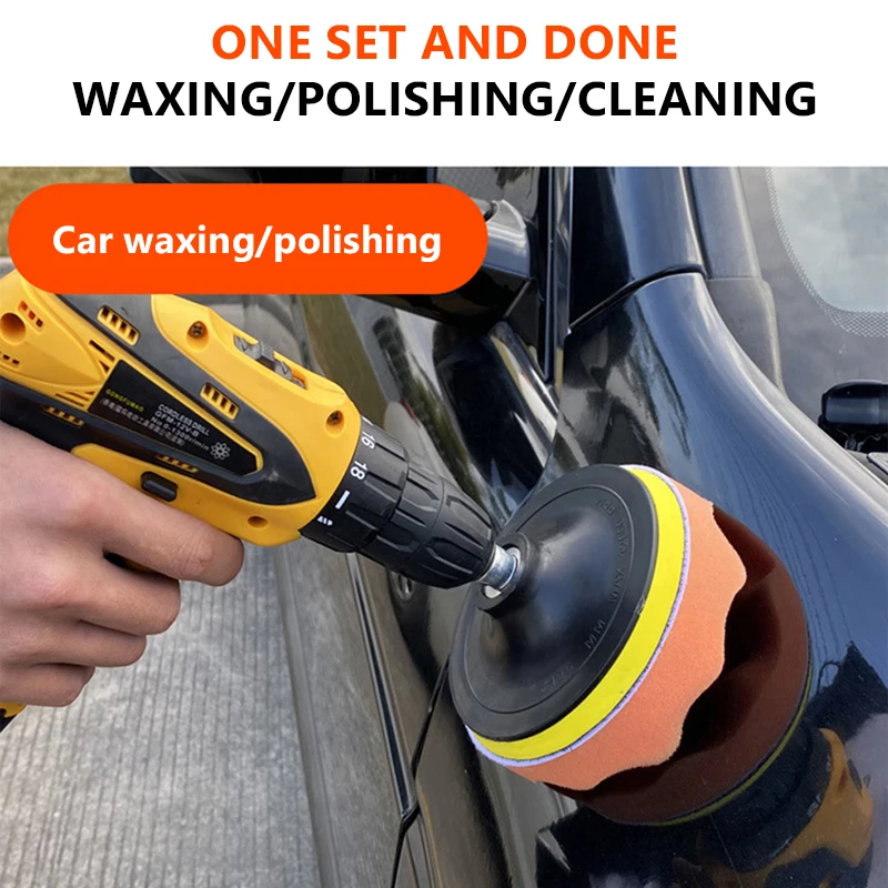 6pcs/set Car Polishing Sponge Pads Kit Foam Pad Buffer Kit Polishing Machine Wax Pads 3/4/5 Inch for Removing Scratches image 4