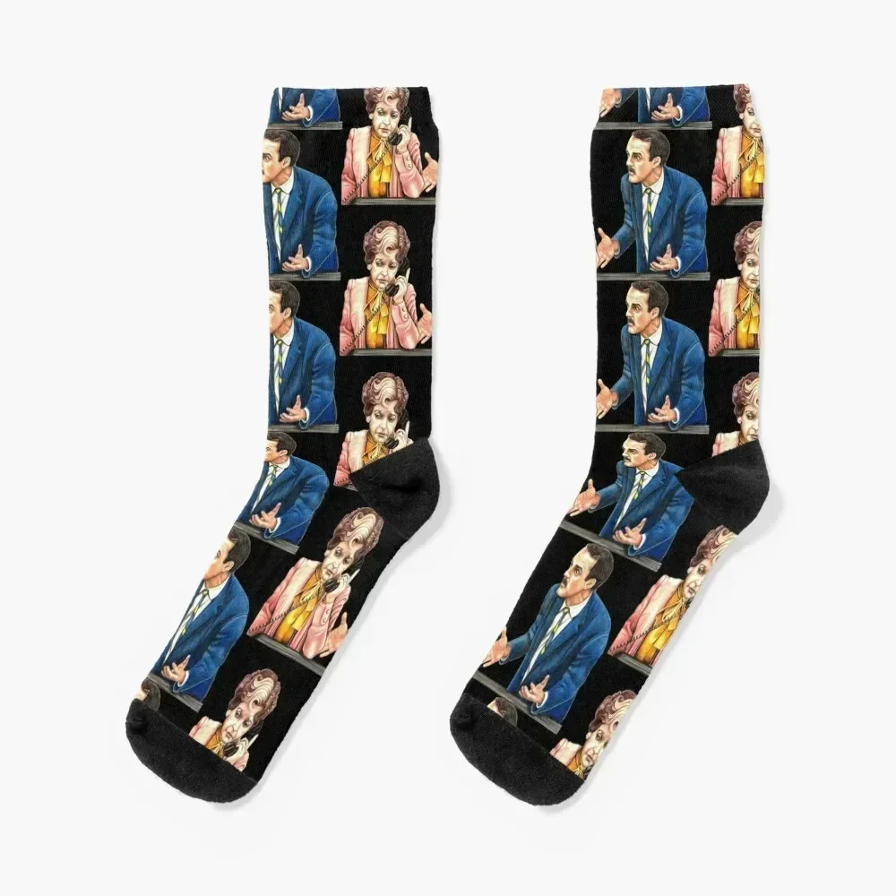 

Fawlty Towers : Sybil and Basil Socks FASHION professional running Christmas compression Socks Men's Women's