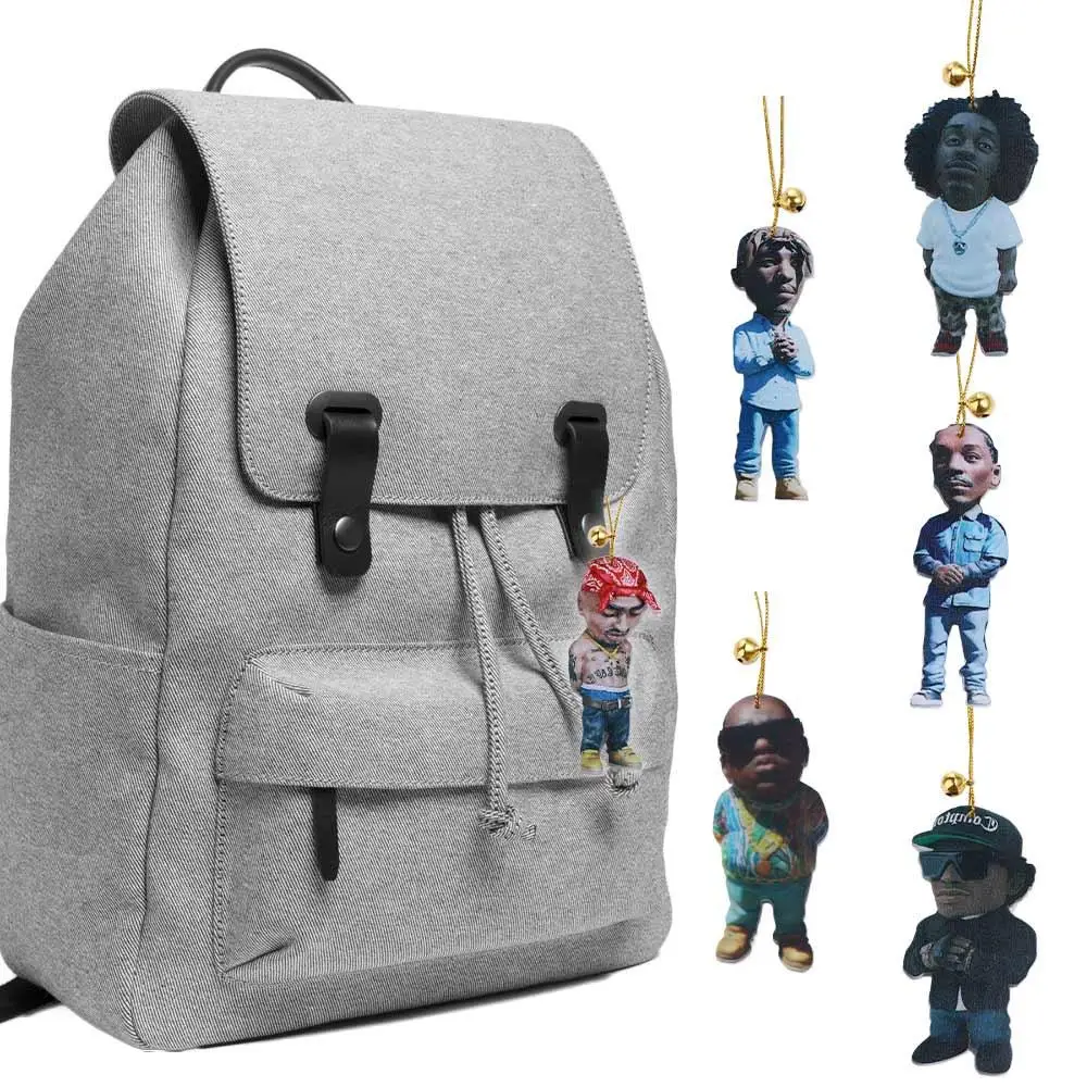 

Rapper Hanging Classic Rapper Posture Ornament Acrylic Anime Figures Rapper Hanging Ornament 8cm Cartoon Car Interior Decoration