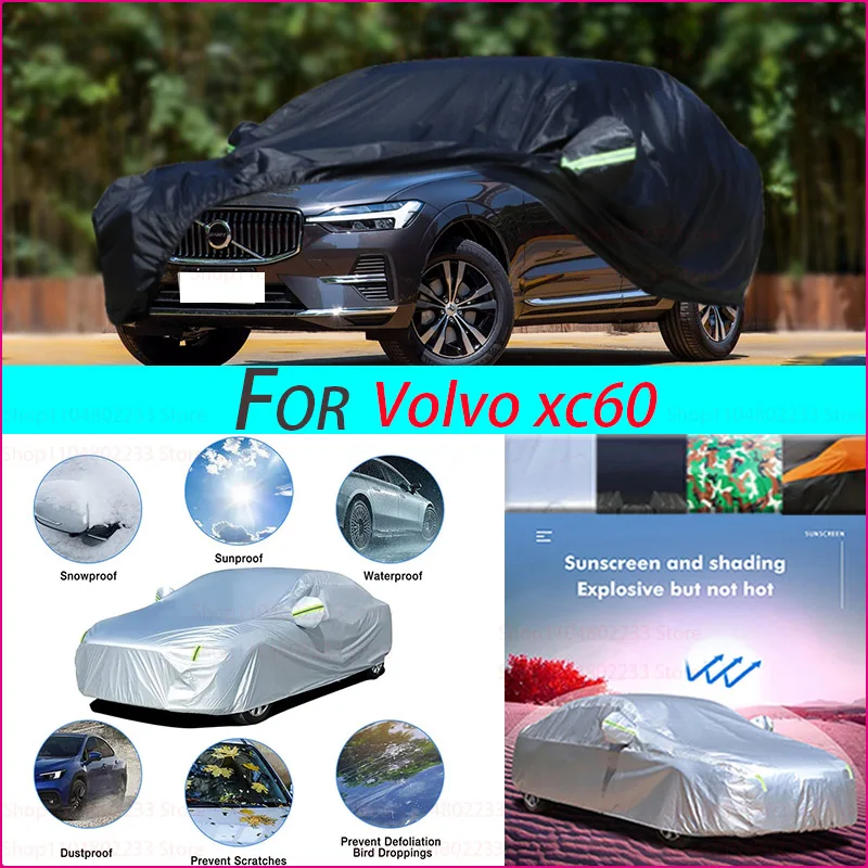 

190T Car Cover Protection Sunscreen Heat Insulation Dust Resistant Scratch Car Exterior Accessories for Volvo Xc60