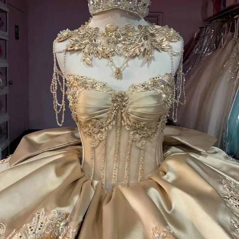 hemelsblauw Quinceanera Jurk off-shoulder kraal Kant gelaagdheid glitter 3D bloem decal vestidos de 15 Quinceanera ﻿ Aangepast