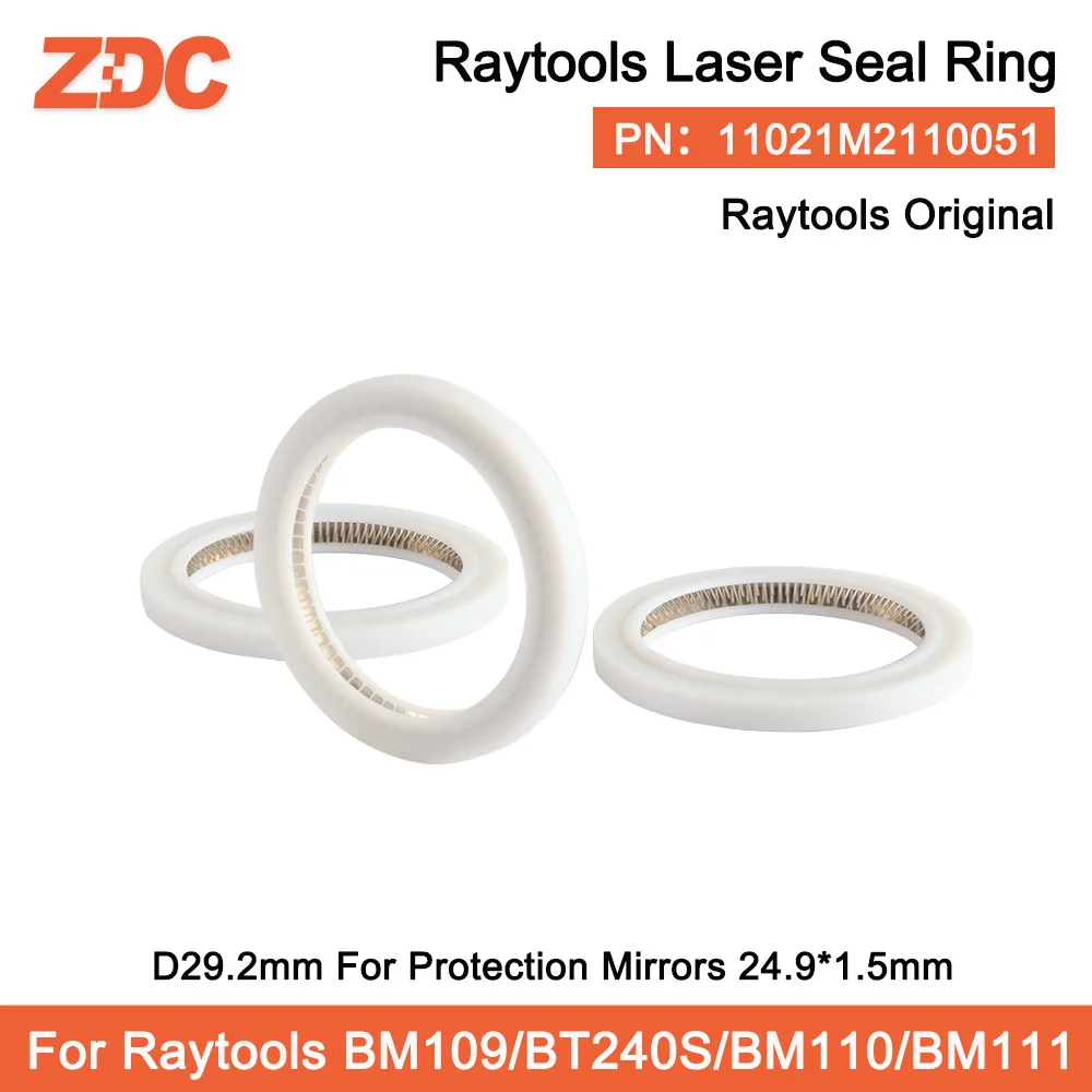 

ZDC Raytools Original Seal Ring 11021M2110051 29.2x21x3.55mm for Upper Protective Windows 24.9x1.5mm BT240S BT210S BM109 BM111