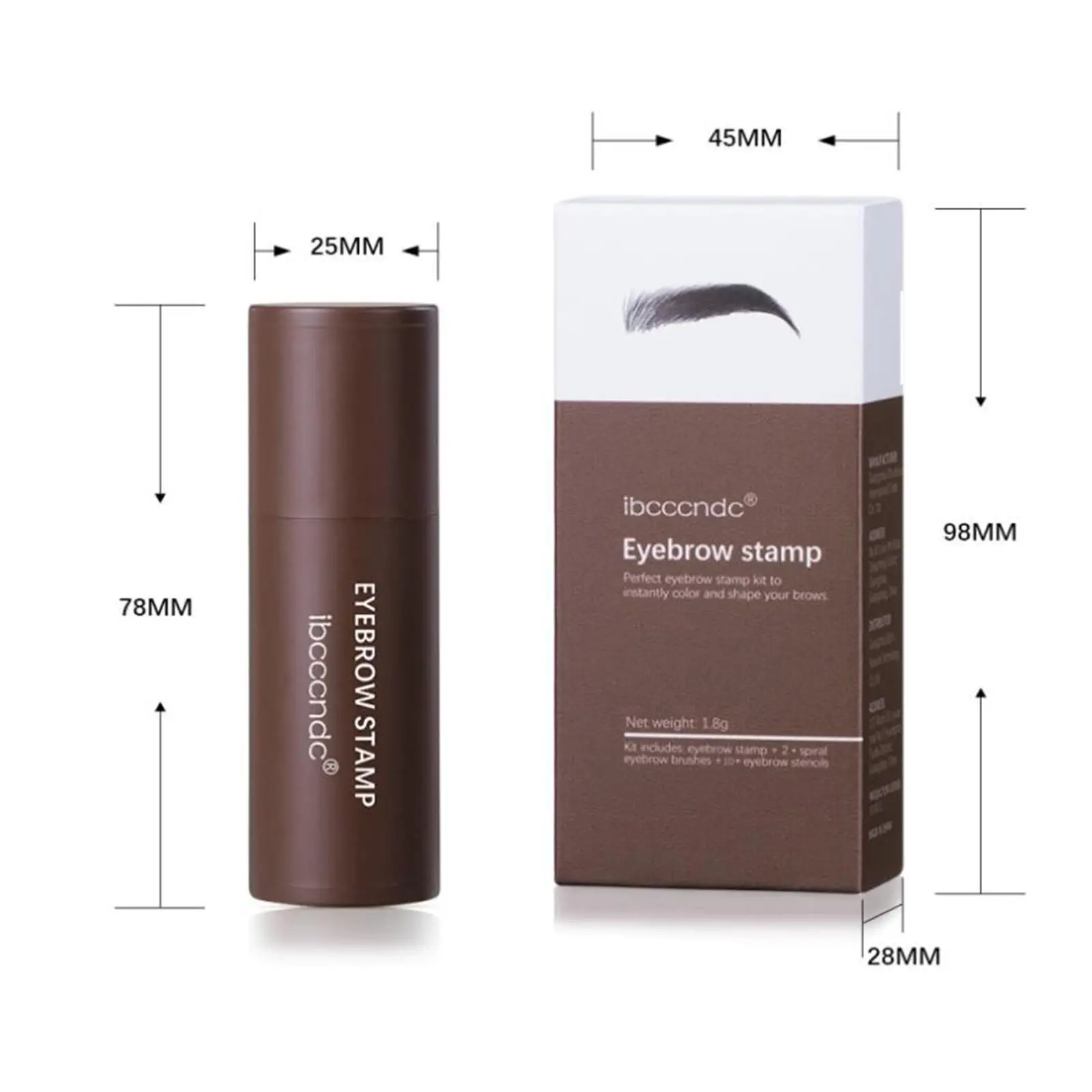 Kit per timbri per sopracciglia Stencil per modellare polvere per sopracciglia impermeabile Set di pennelli per trucco per uso cosmetico quotidiano in salone o domestico