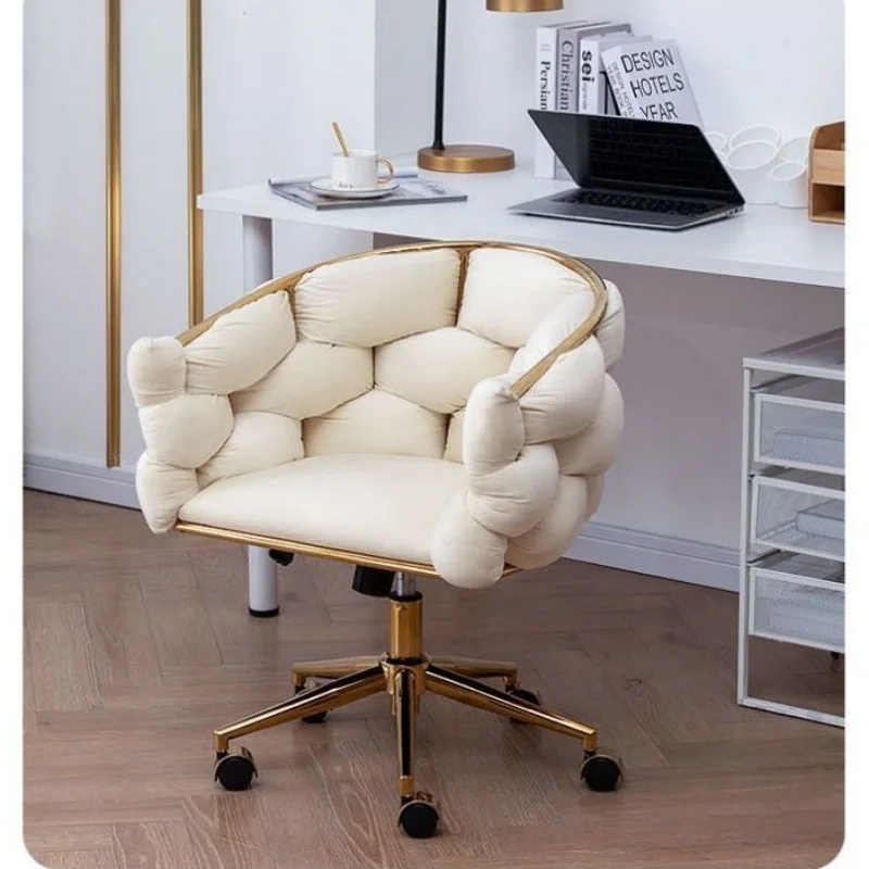 كرسي مكياج، كرسي أظافر لغرفة النوم المنزلية، كرسي دراسة مريح للنساء المستقرة، كرسي كمبيوتر دوار قابل للتعديل