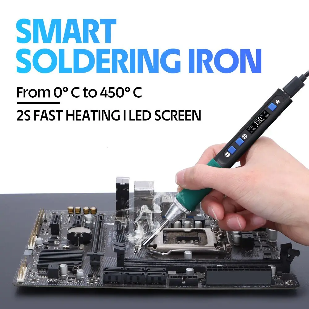 WEP 928D-IV Portable Soldering Iron Kit Electric Solder Pen Powered By 20V Type-C USB Rechargeable For Outdoor Car Repair Tool