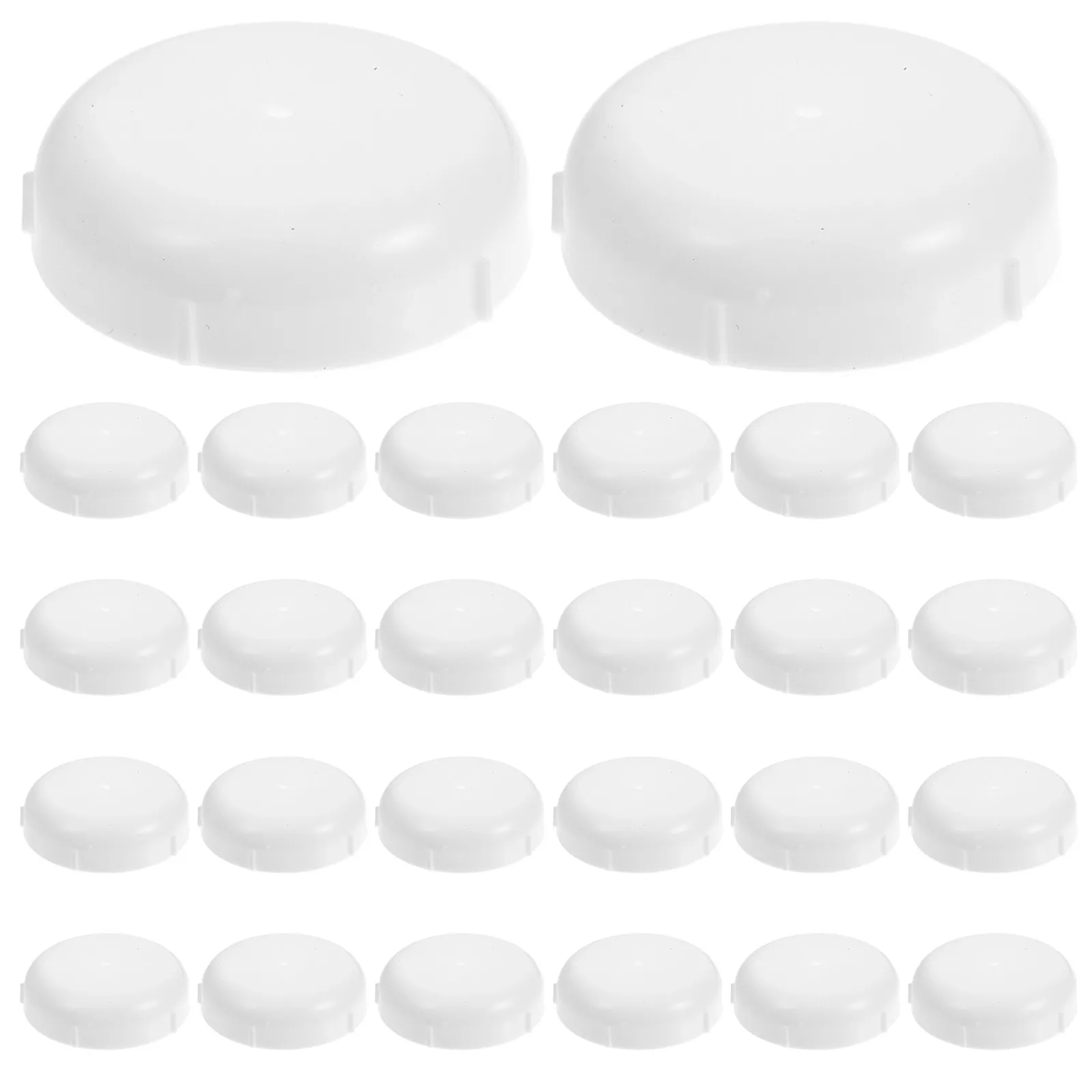 24Pcs Furniture Feet Pads Chair Caster Cups Plastic Round Stool Caps Floor Protectors Furniture Leg Stopper for Hardwood Vinyl