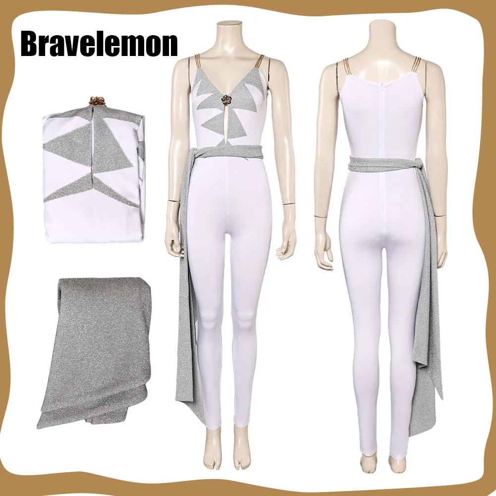 

Disguise Agnetha Cos Faltskong Cosplay Women Concert Performance Costume Roleplay Jumpsuit Belt Halloween Carnival Party Suit