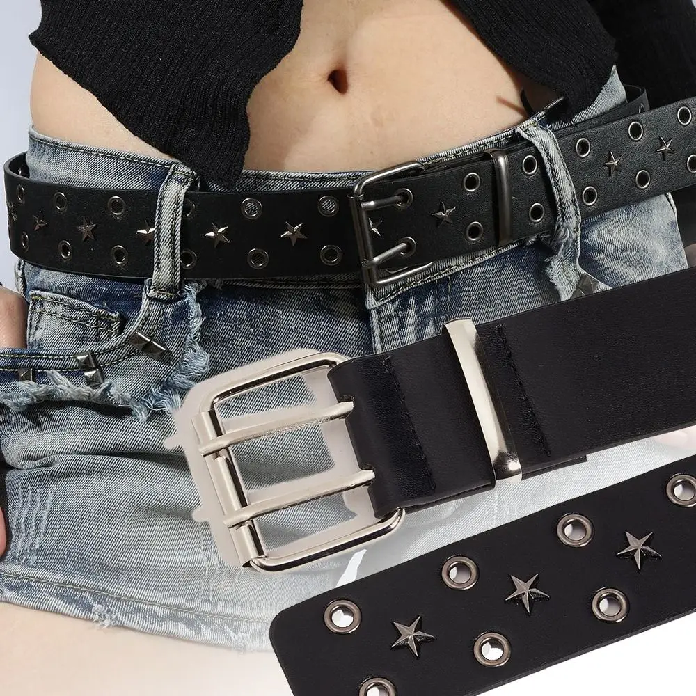 Женский модный ремень с заклепками и пряжкой, роскошный дизайн, повседневный деловой пояс в стиле ретро, панк, в сочетании с юбками, джинсами
