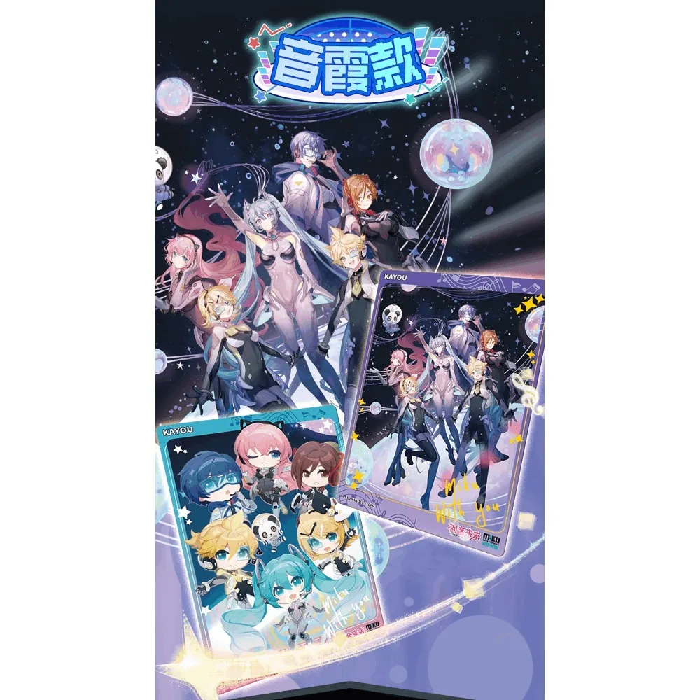 Nuevas tarjetas de colección Kayou genuinas de Hatsune Miku Future with You, serie de fotos de concierto, tarjetas con dijes de cantante Virtual Idol, regalos para niños