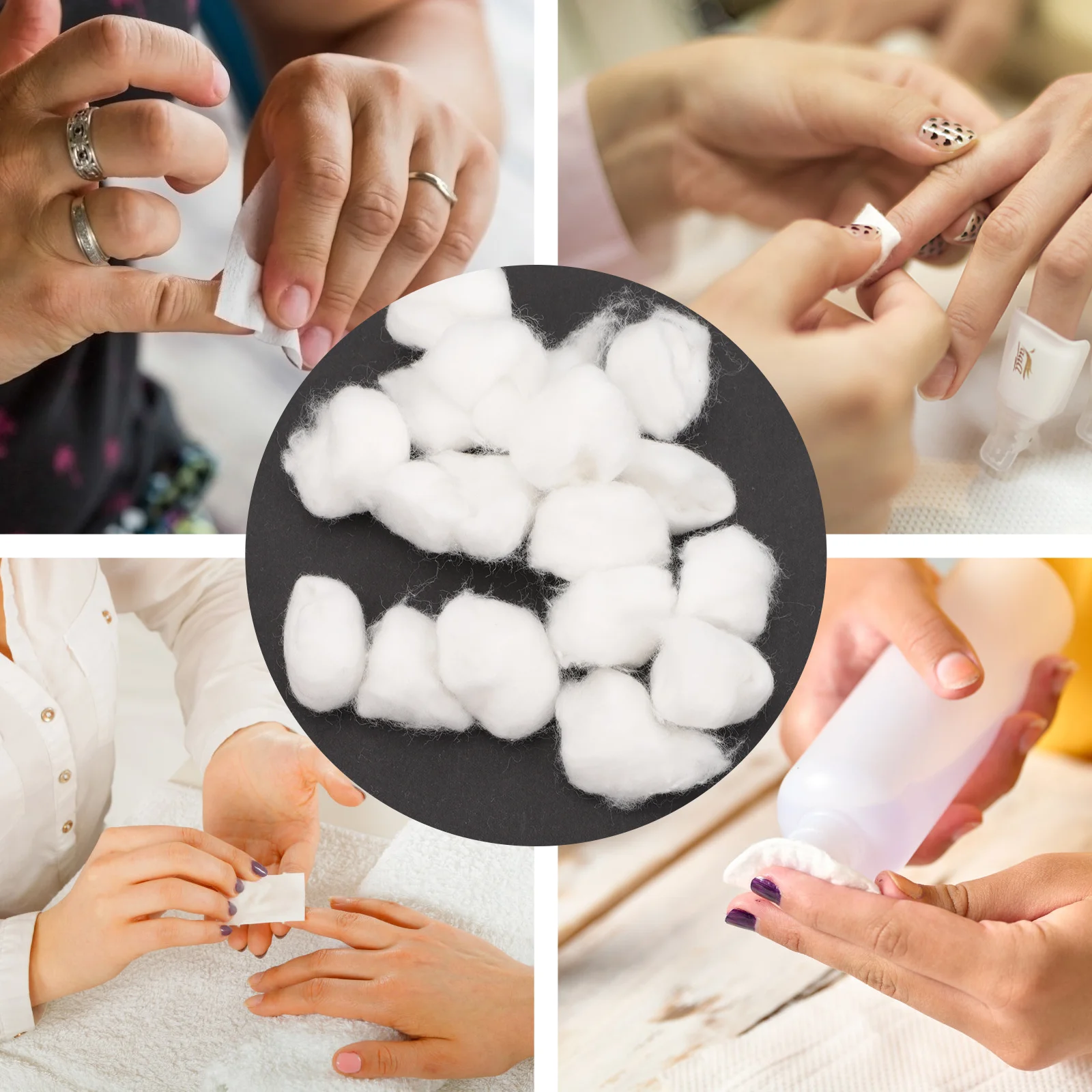

300pcs Remover Balls Nail Polish Removal Absorbent Cleaning Cotton For Manicure Nail Cleaning Cotton No Residue